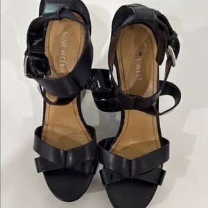 Nine West Black Heels with Criss-Cross Straps